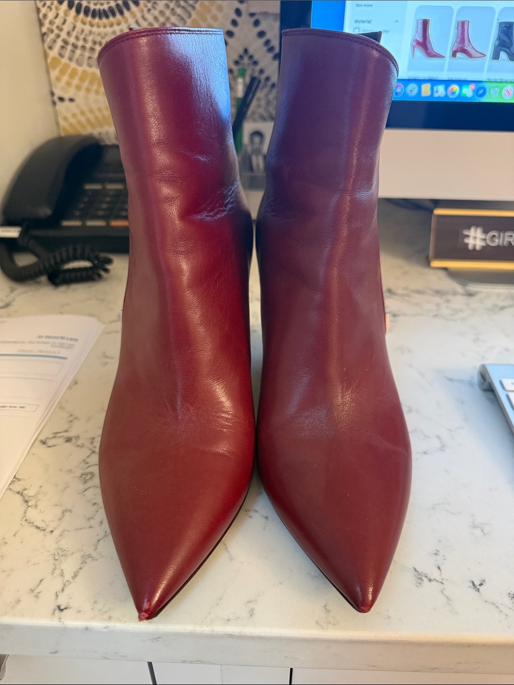 Saint Laurent Niki Calfskin Wedge Bootie
